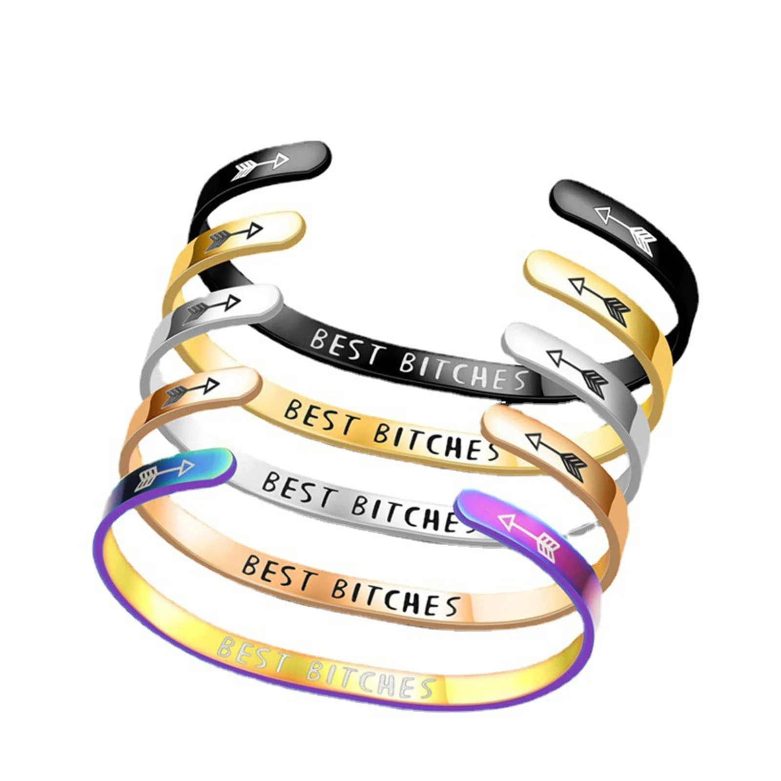 10 pulseras de acero inoxidable de 6 mm de ancho - Image 4