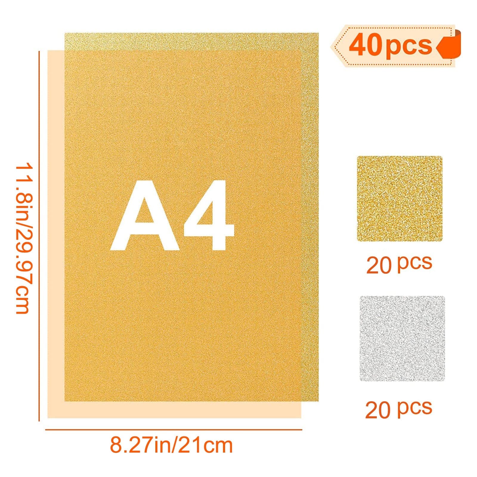 40 piezas de cinta adhesiva de papel autoadhesiva para manualidades A4 con adhesivo posterior - Image 3