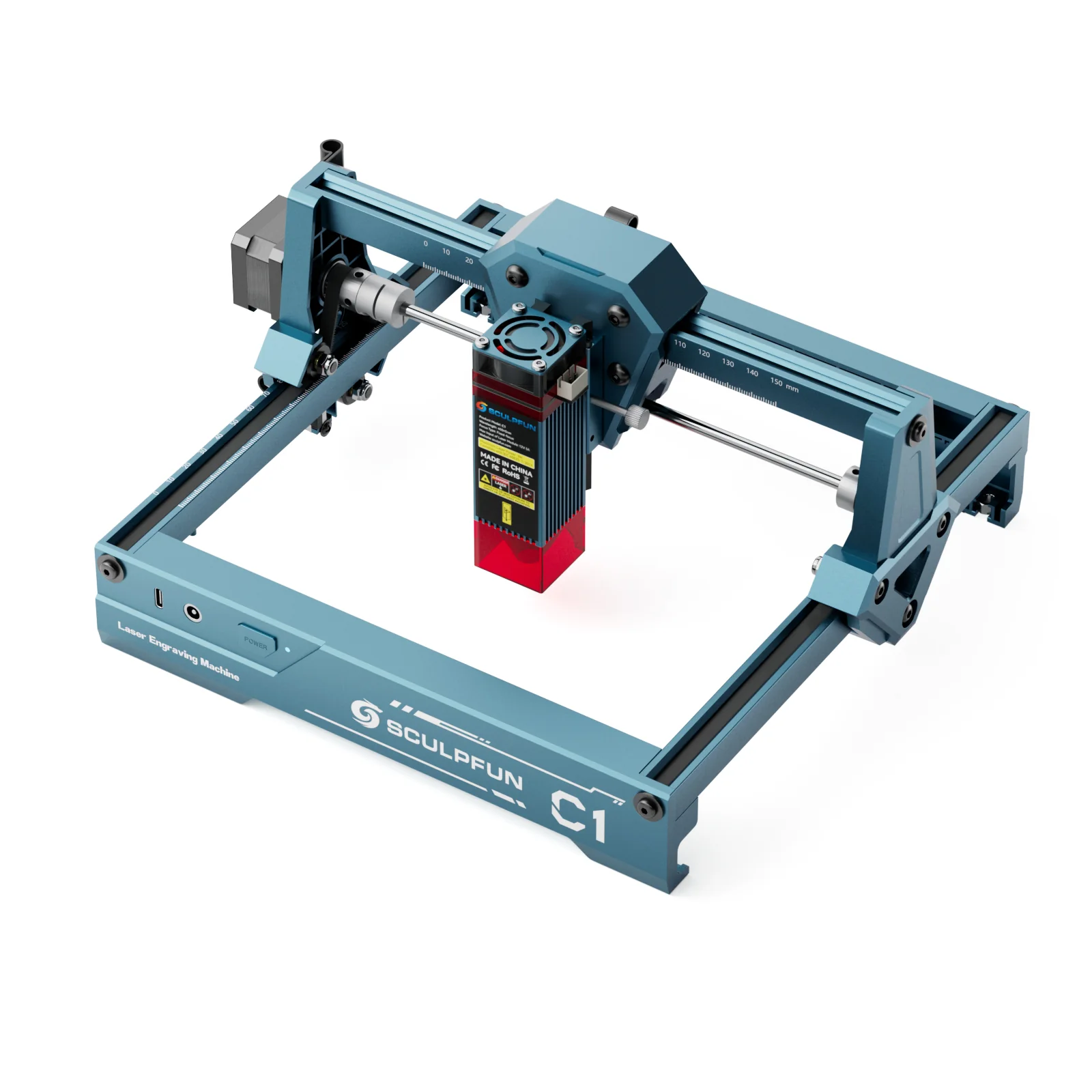 [EN MEXICO] Sculpfun C1 Mini 3W Set con RA Mini Rodillo para Grabado Láser en Superficies Curvas - Image 3