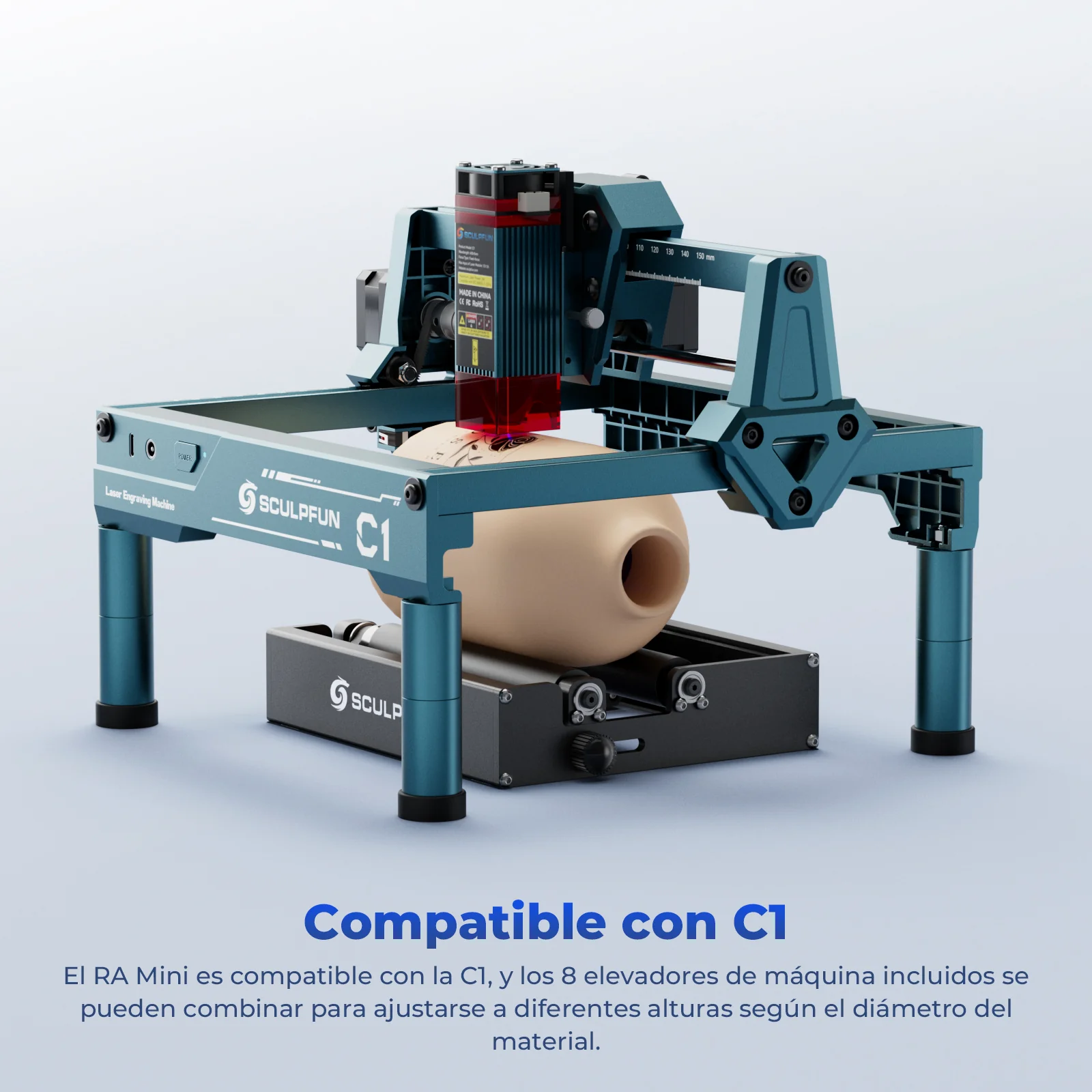 SCULPFUN RA Mini Rodillo Giratorio, Accesorio Rotatorio para iCube Ultra, iCube, C1 Mini - Image 12