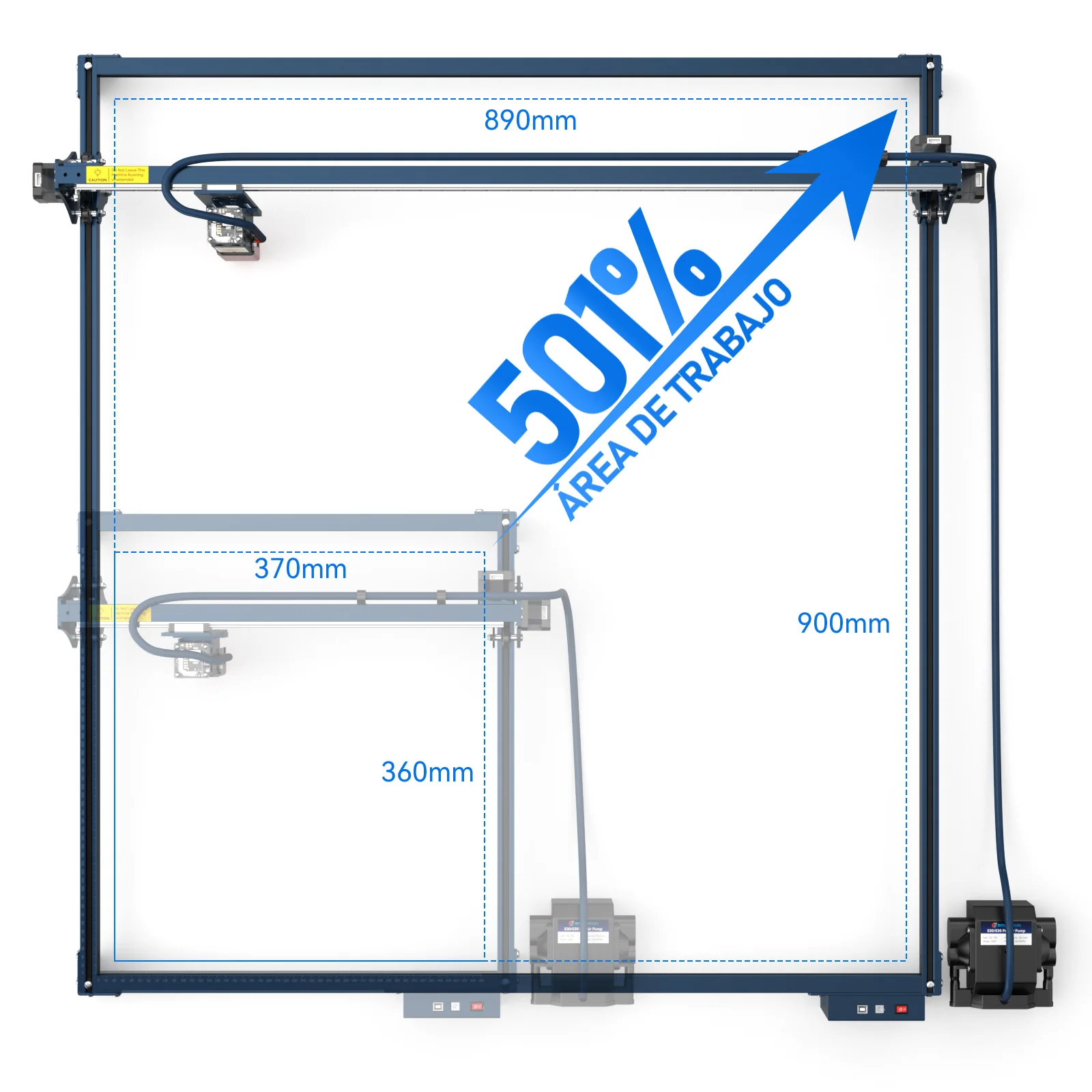 [EN MÉXICO] Sculpfun Kit de expansión del área de grabado 935x905 mm para S10/S30 / S30 Pro/ S30 Pro Max - Image 9