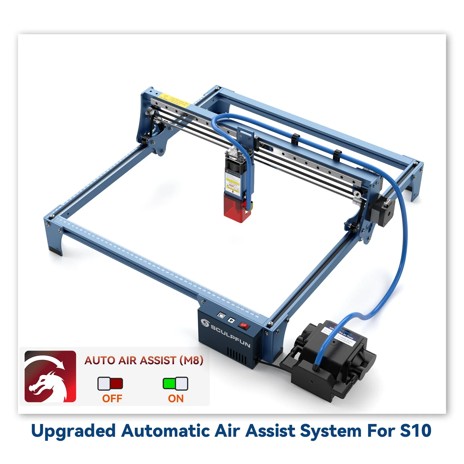 Kit de sistema de asistencia de aire automático SCULPFUN para actualizar el grabador láser S9/S10 - Image 4