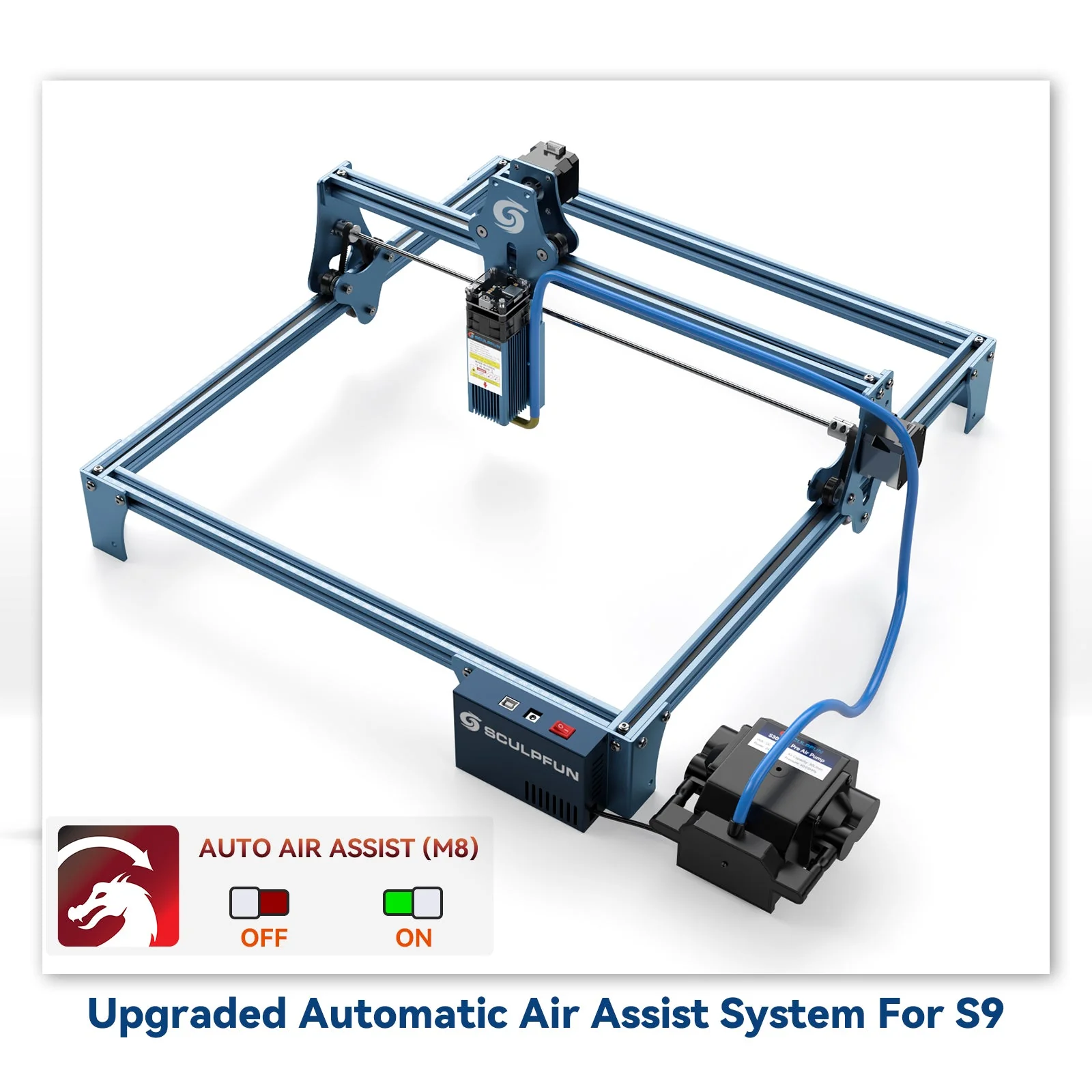 Kit de sistema de asistencia de aire automático SCULPFUN para actualizar el grabador láser S9/S10 - Image 5