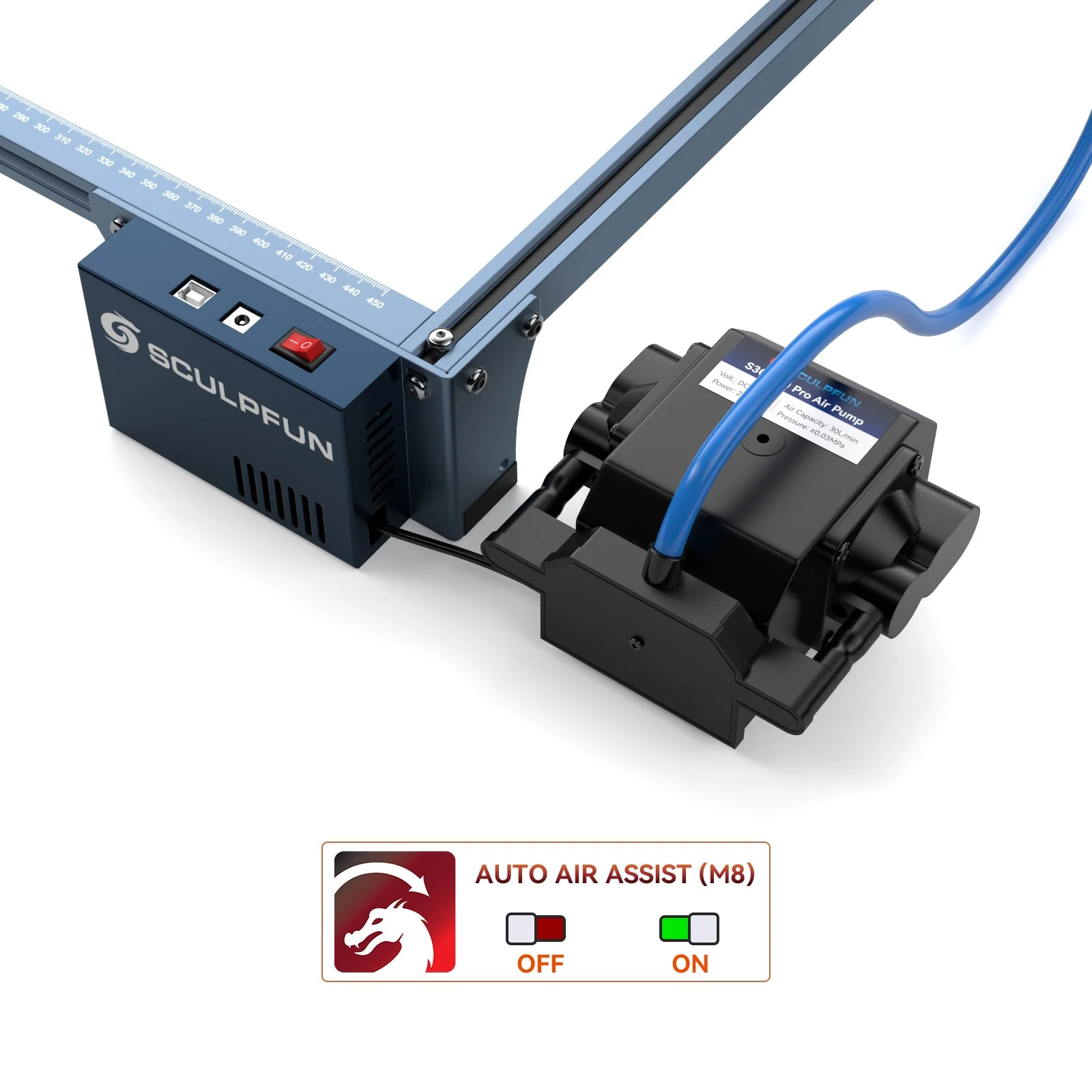 Kit de sistema de asistencia de aire automático SCULPFUN para actualizar el grabador láser S9/S10 - Image 6