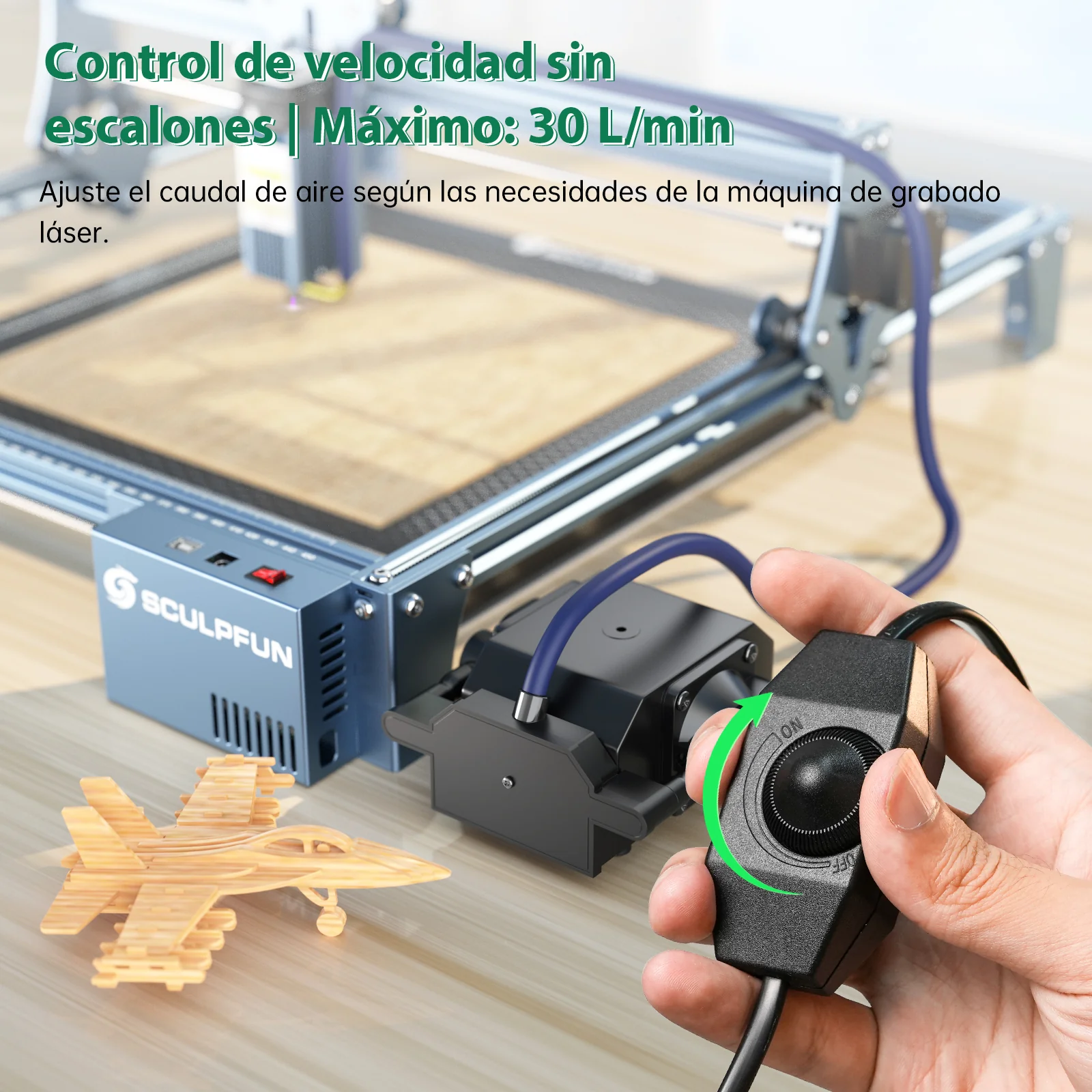 SCULPFUN AP-FC 30 l/min Compresor de aire  para máquina de grabado láser - Image 4