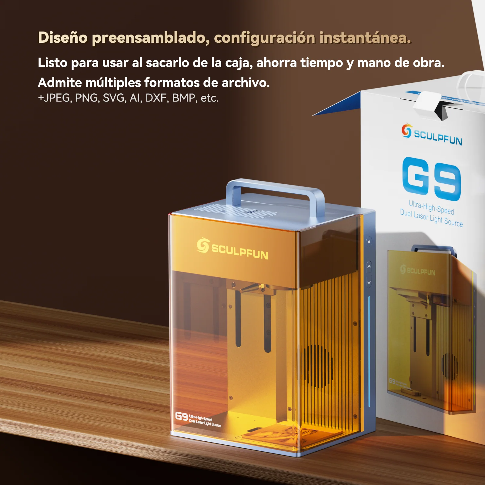 Grabador láser portátil SCULPFUN G9 con láser de diodo IR de 2W + láser de 10W - Image 10