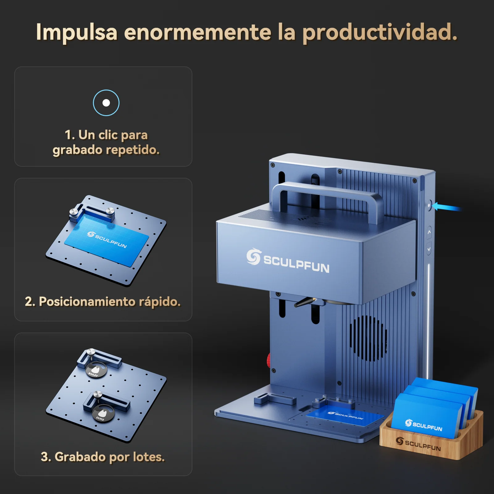 Grabador láser portátil SCULPFUN G9 con láser de diodo IR de 2W + láser de 10W - Image 11