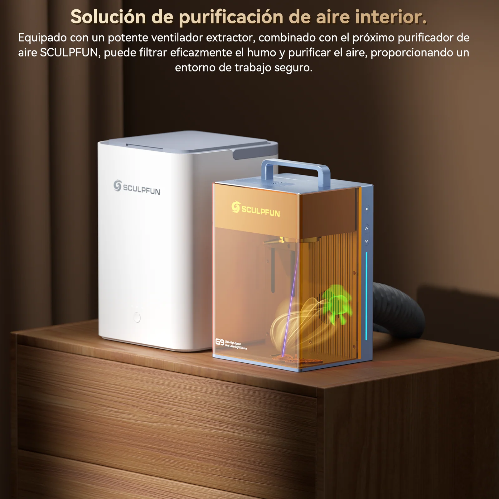 Grabador láser portátil SCULPFUN G9 con láser de diodo IR de 2W + láser de 10W - Image 13