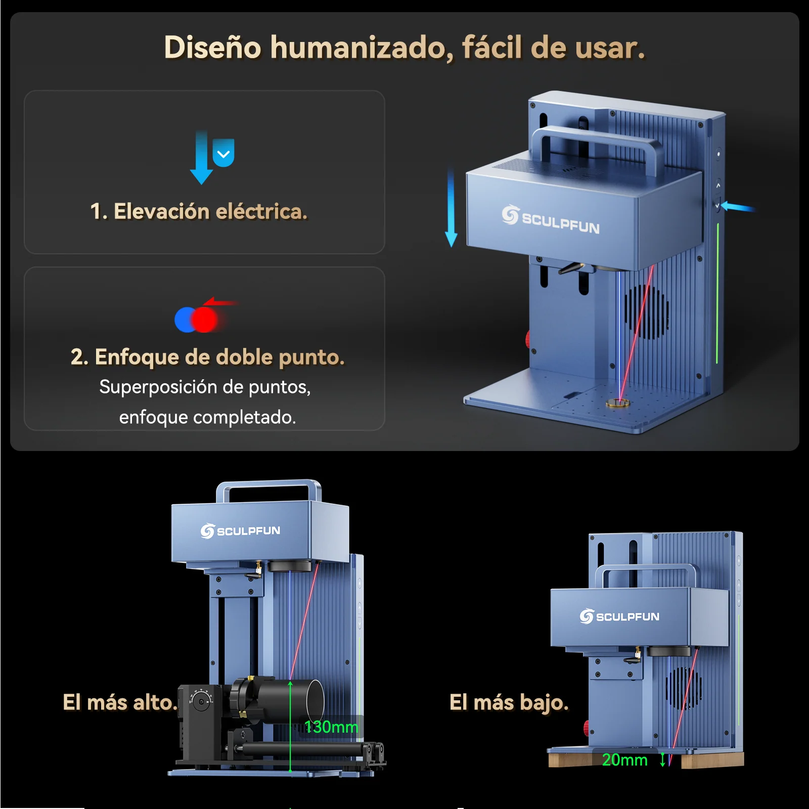 Grabador láser portátil SCULPFUN G9 con láser de diodo IR de 2W + láser de 10W - Image 14