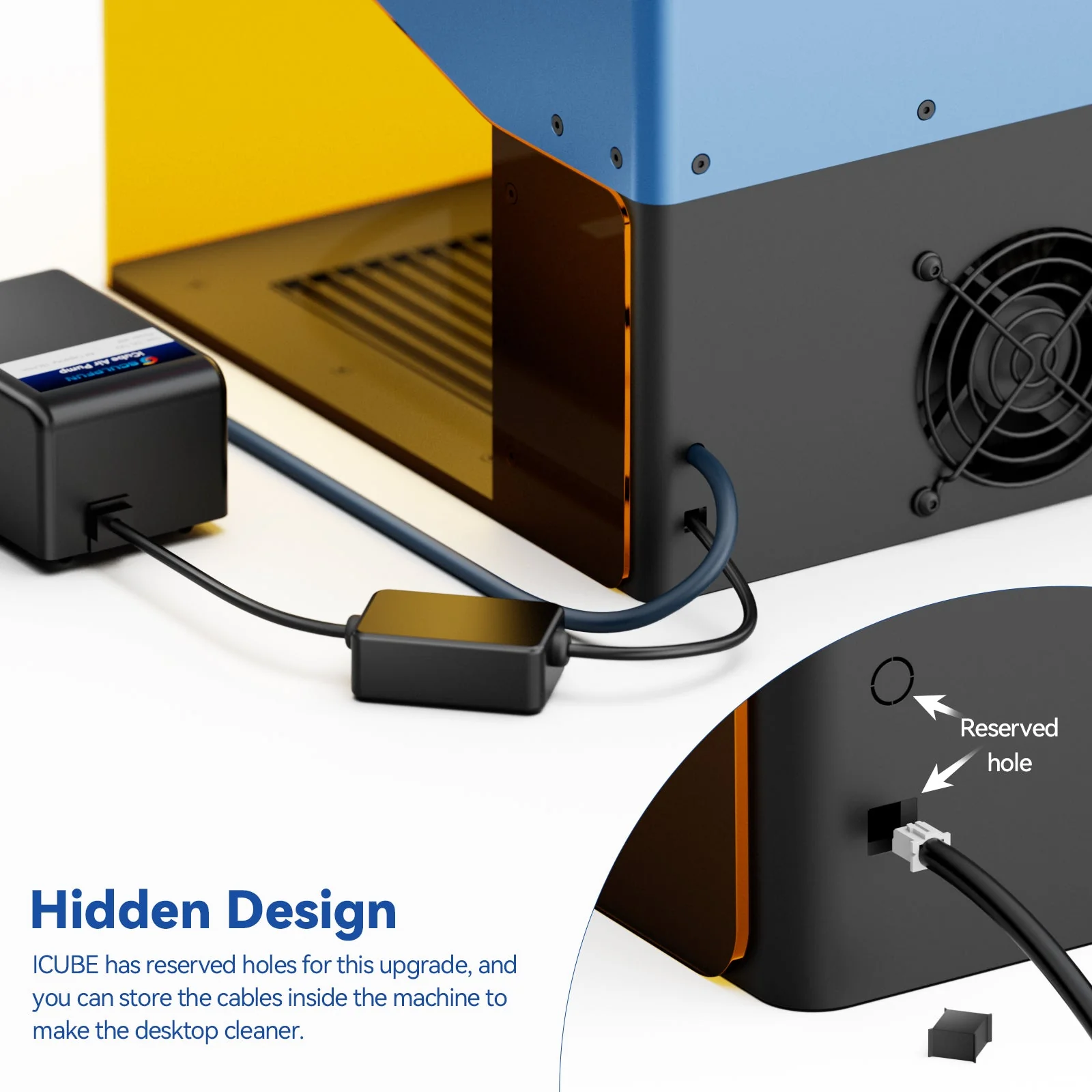 SCULPFUN Kit de Accesorios para iCube Pro 5W/10W: Base de Panal + Bomba de Aire de 15L/min - Image 5