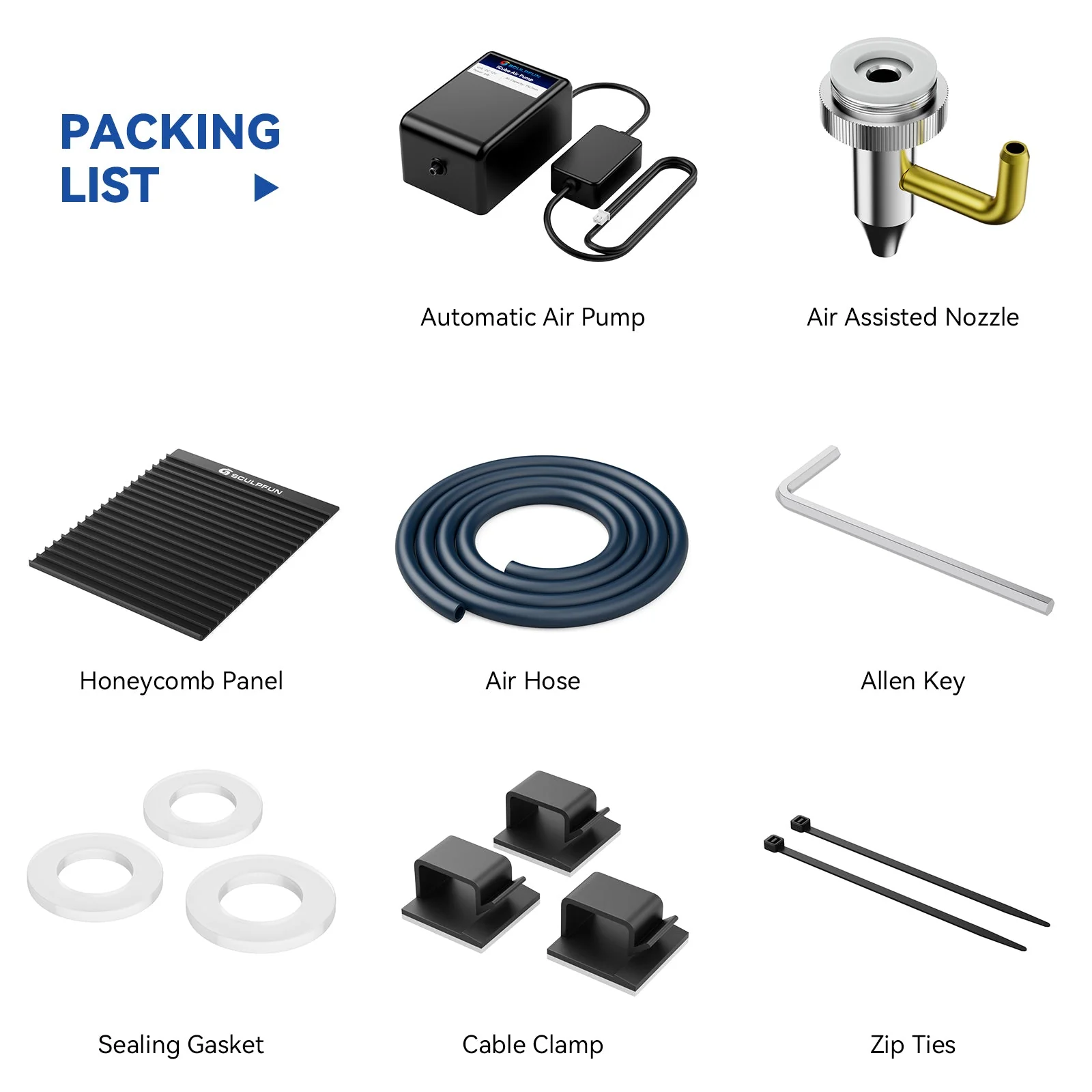 SCULPFUN Kit de Accesorios para iCube Pro 5W/10W: Base de Panal + Bomba de Aire de 15L/min - Image 9