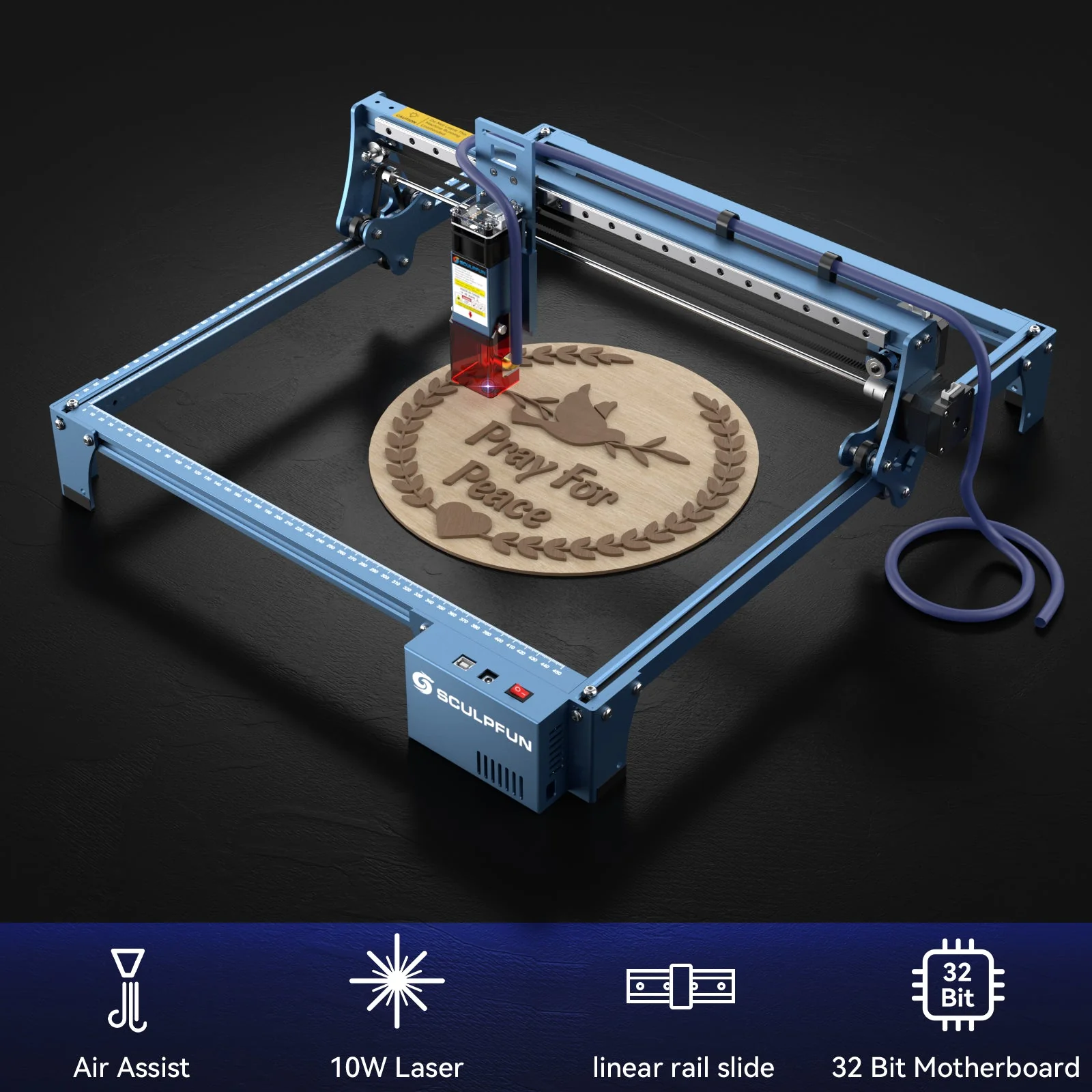 SCULPFUN S10 10W Máquina de grabado láser + clave de licencia LightBurn Core - Image 13