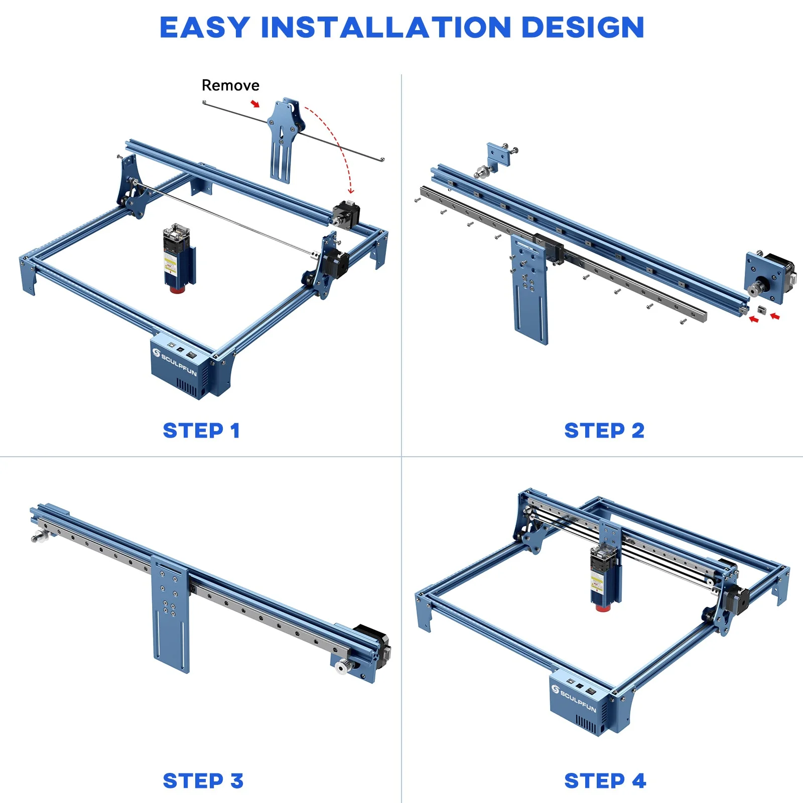SCULPFUN S6/S9 Kit de actualización de guía lineal del eje X - Image 6