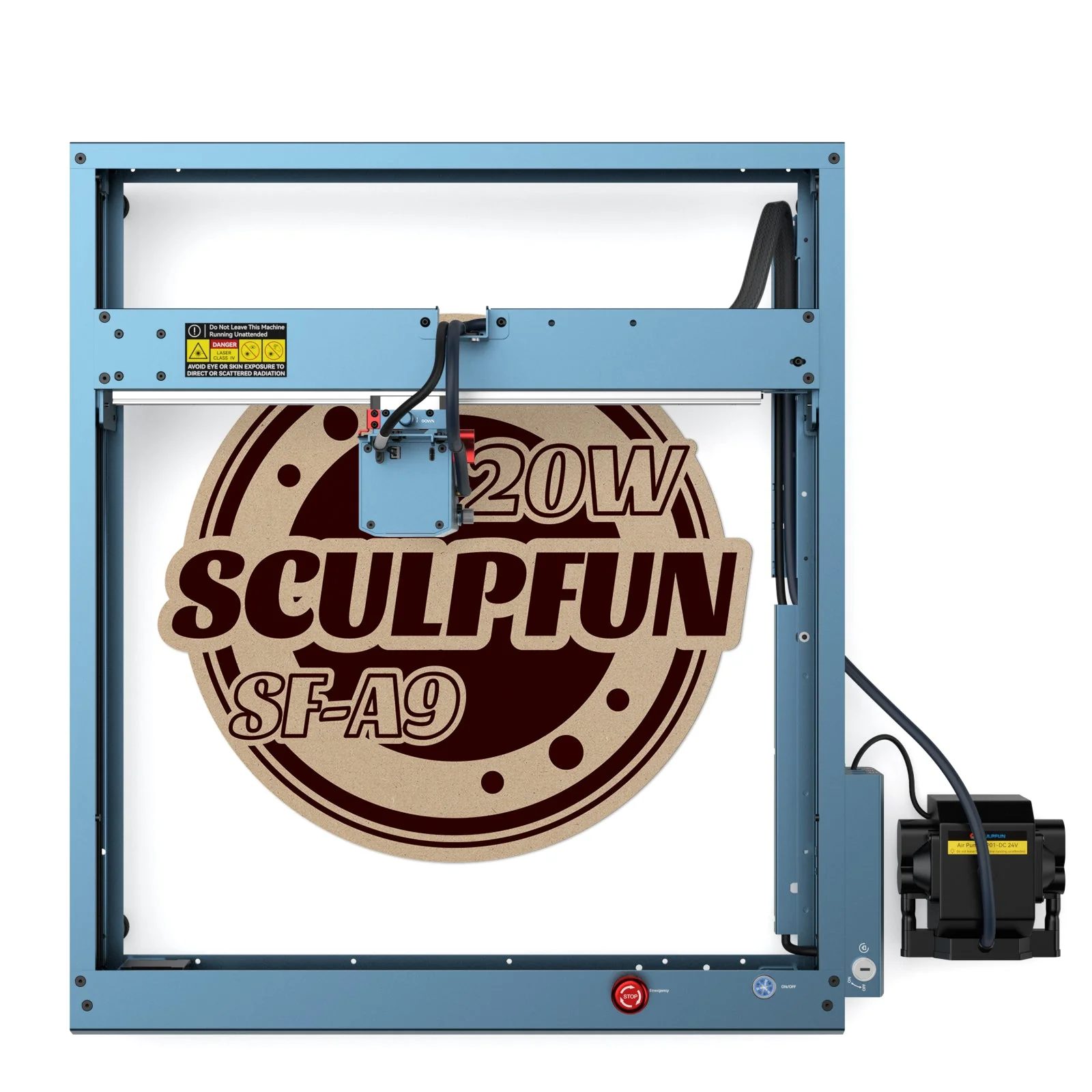 SCULPFUN SF-A9 20W Grabador y cortadora láser + clave de licencia LightBurn Core - Image 8