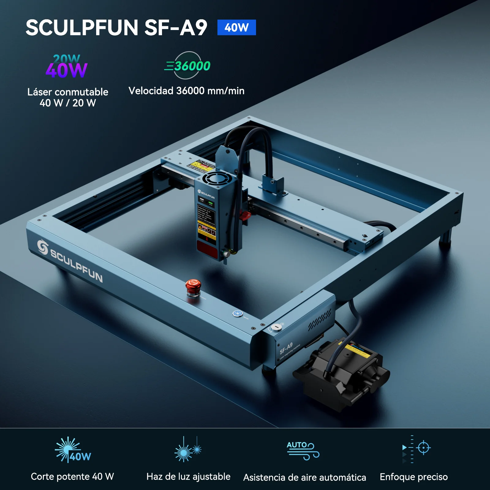 [EN MÉXICO] SCULPFUN SF-A9 40W Grabador y cortadora láser - Image 10