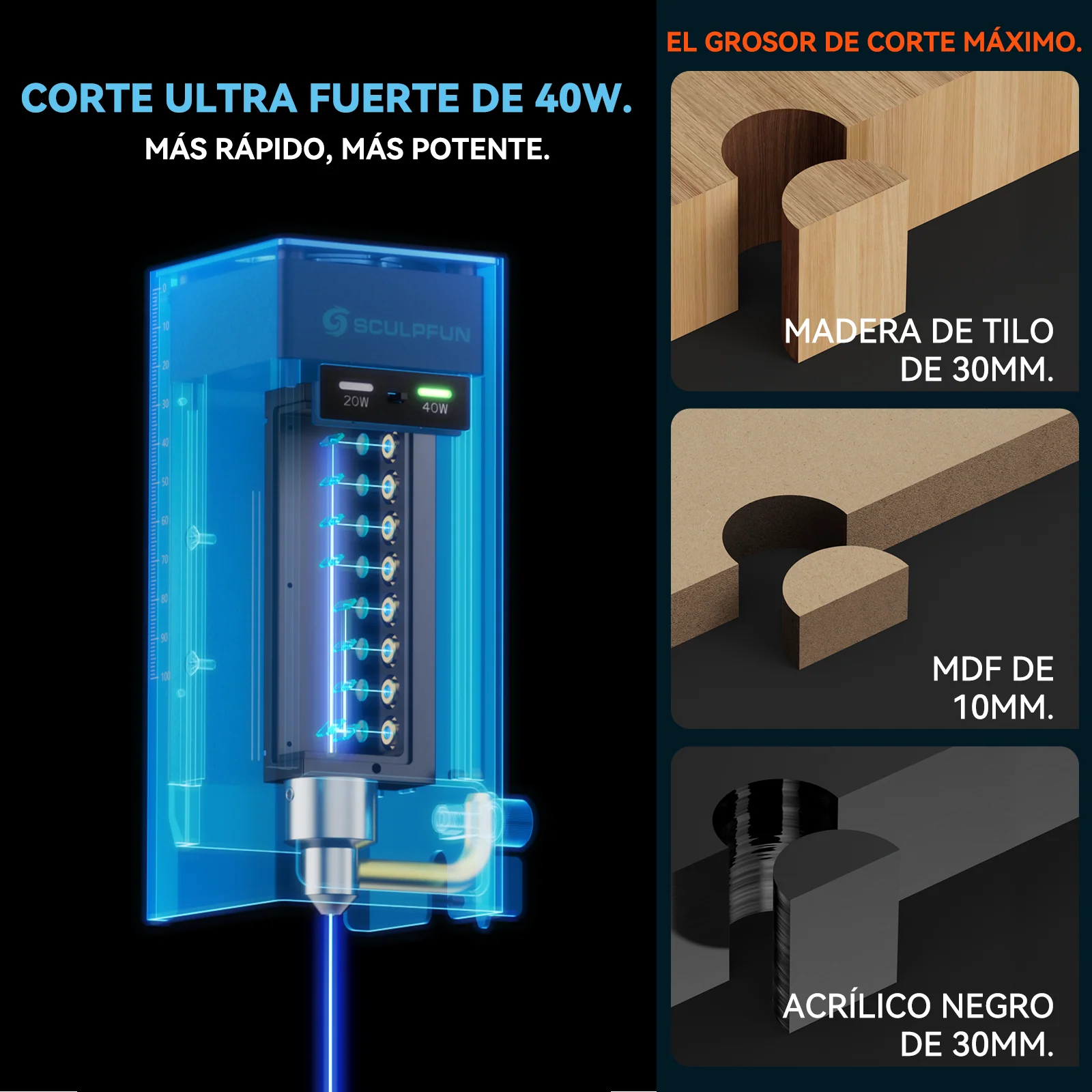 [EN MÉXICO] SCULPFUN SF-A9 40W Grabador y cortadora láser - Image 14