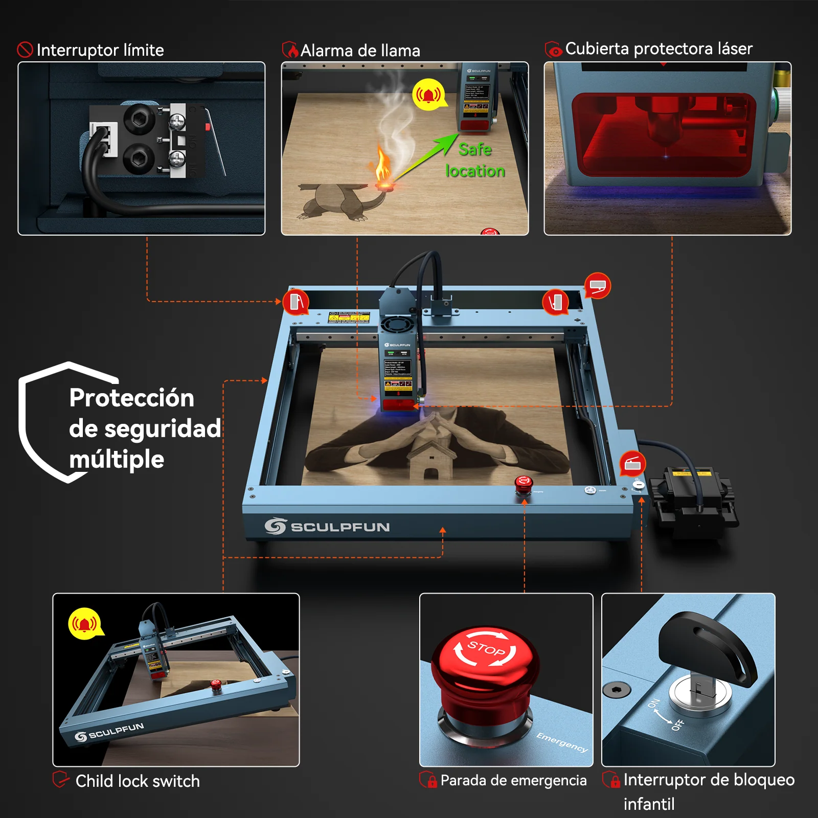 [EN MÉXICO] SCULPFUN SF-A9 40W Grabador y cortadora láser - Image 18