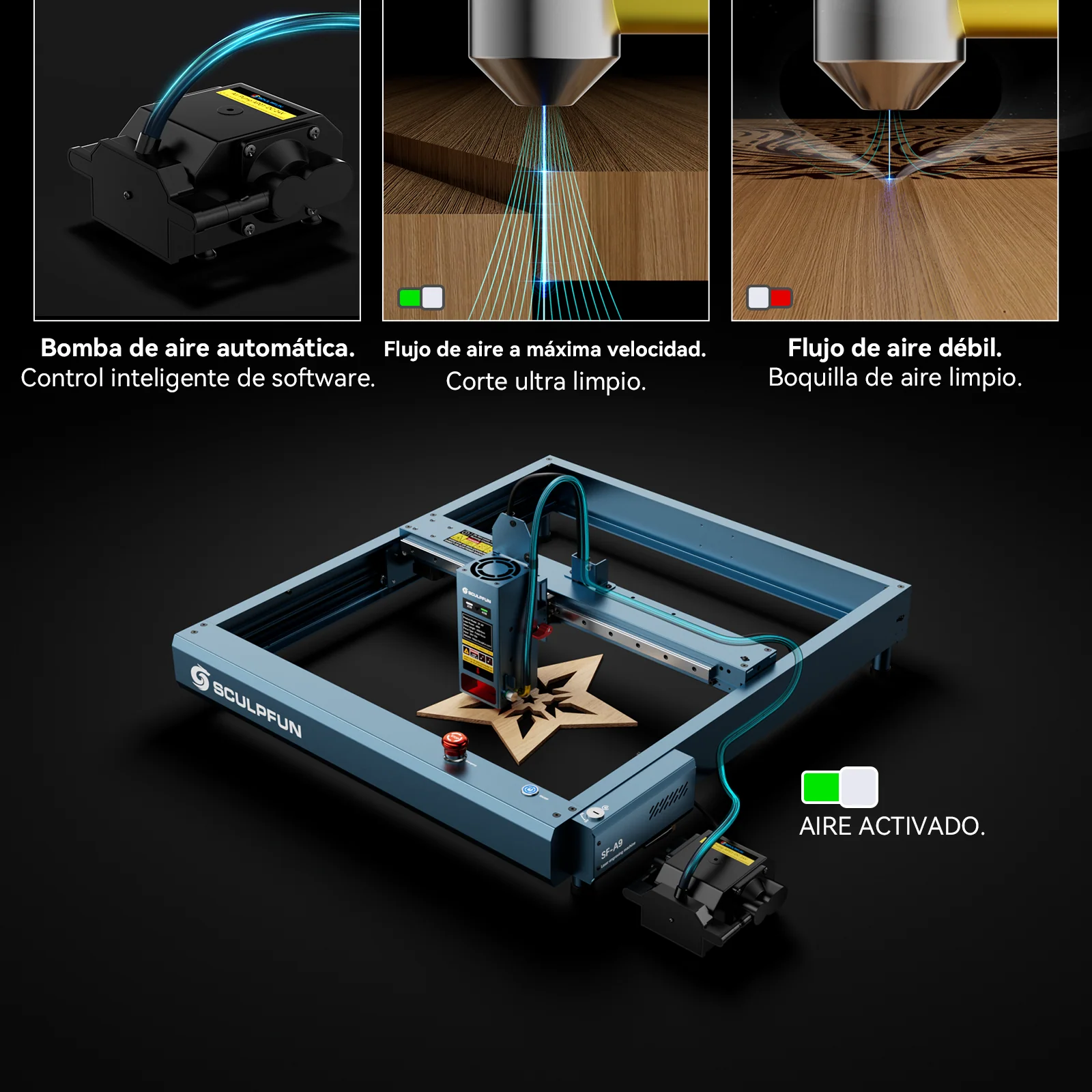 [EN MÉXICO] SCULPFUN SF-A9 40W Grabador y cortadora láser - Image 20