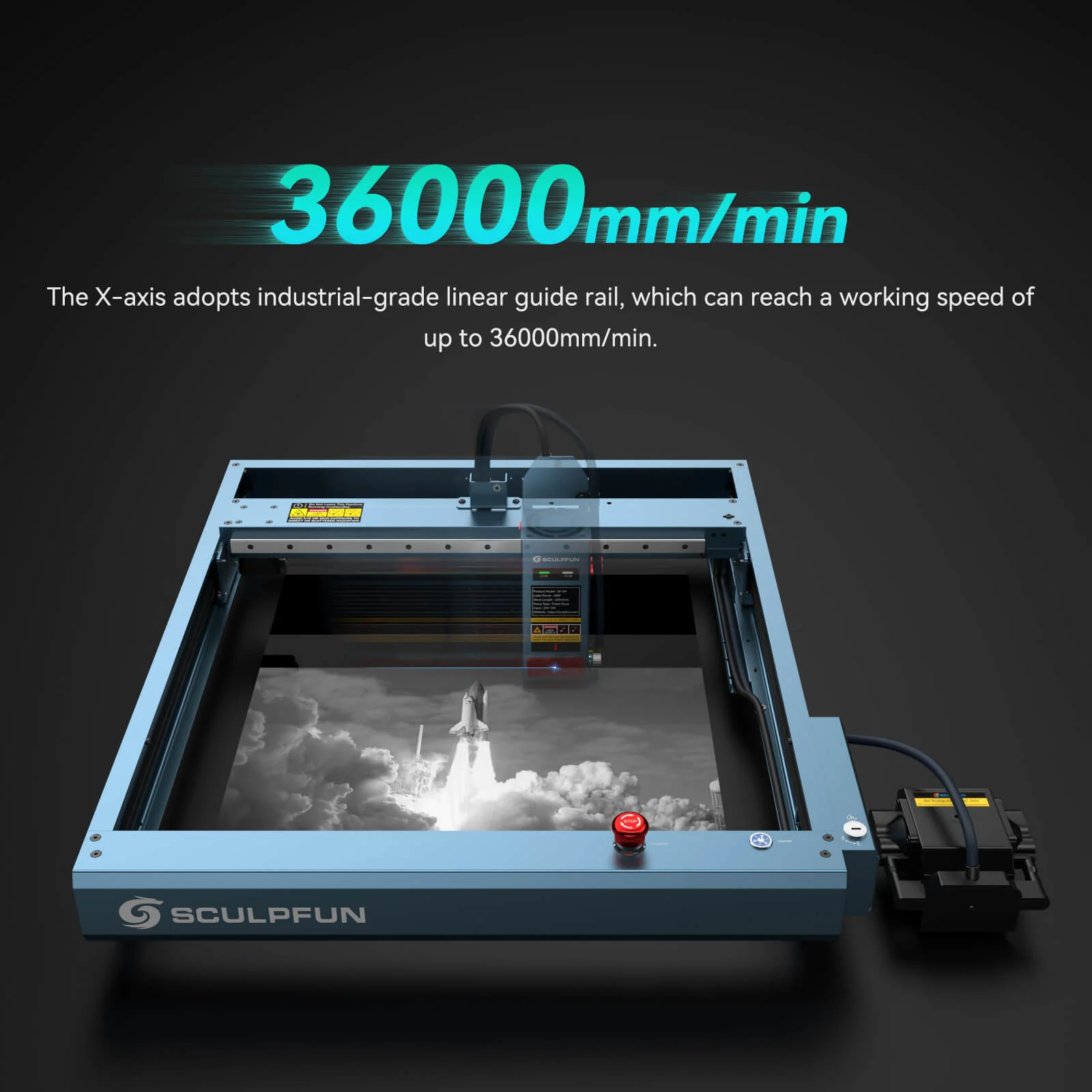 [EN MÉXICO] Grabador láser SCULPFUN SF-A9 40W + Panel de nido de abeja H3 40*40cm + rodillo giratorio RA Pro Max 4 en 1 - Image 9